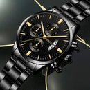 Relógio Masculino Geneva Pulso Quartzo Preto Aço