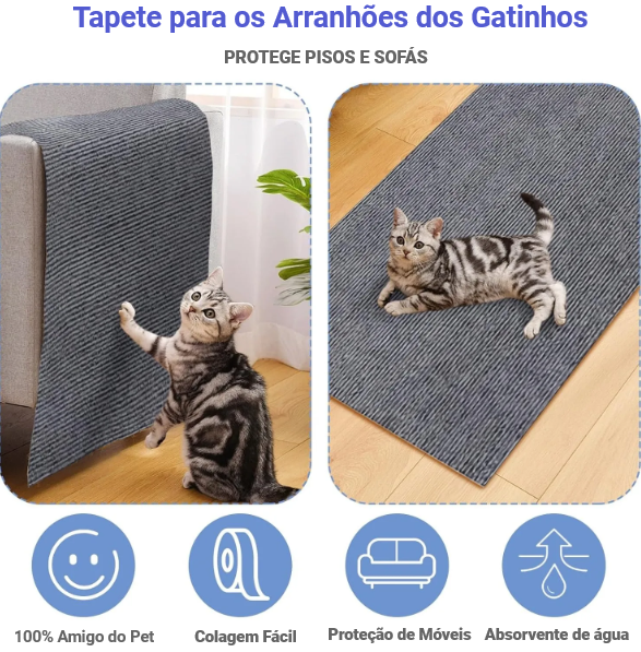 Tapete autoadesivo protetor para unhas de gatos